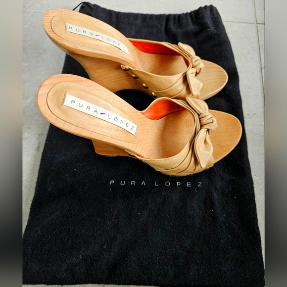 Pura Lopez tan Wedge Heels size 7 - Picture 5 of 5